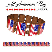 Sample - All American Flag (12 tile) Bracelet-Wrist Story Products-Wrist Story Products