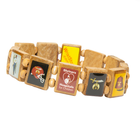 Shriners (12 tile) - Fundraising Bracelet-Wrist Story Products-1 Case (100 pieces)-Wrist Story Products