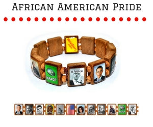 Sample - African American Pride (12 tile) Bracelet-Wrist Story Products-Wrist Story Products