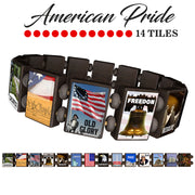 Sample - American Pride (14 tile) Bracelet-Wrist Story Products-Wrist Story Products