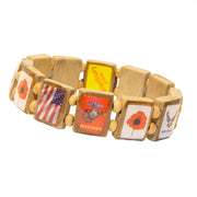 Sample - Poppy Remembrance (12 tile) Bracelet-Wrist Story Products-Wrist Story Products