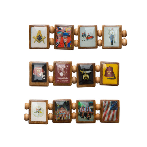 Shriners (12 tile) - Fundraising Bracelet-Wrist Story Products-1 Case (100 pieces)-Wrist Story Products