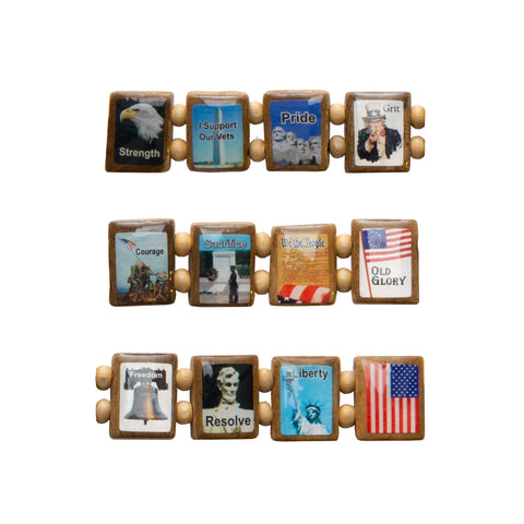 American Pride (AP 12 tile) - Fundraising Bracelet-Wrist Story Products-100 Pack-Wrist Story Products