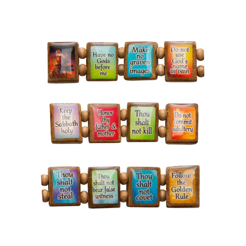 Sample - 10 Commandments (12 tile) Bracelet-Wrist Story Products-Wrist Story Products