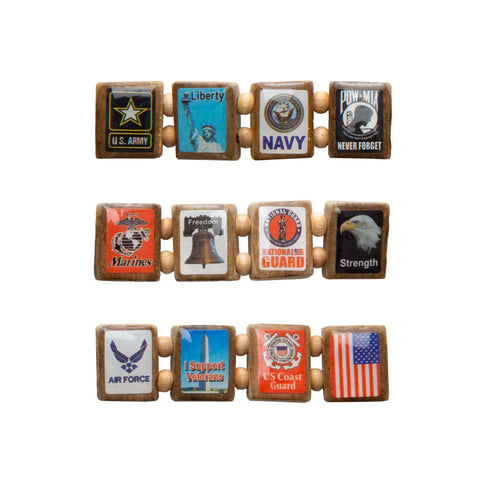 American Veteran (AV 12 tile) - Fundraising Bracelet-Wrist Story Products-100 Pack-Wrist Story Products