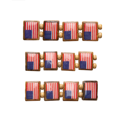 All American Flag (AF 12 tile) - Fundraising Bracelet-Wrist Story Products-100 Pack-Wrist Story Products