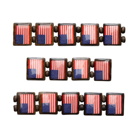 All American Flag (AF 14 tile) - Fundraising Bracelet-Wrist Story Products-100 Pack-Wrist Story Products