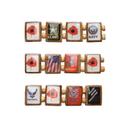 Poppy Remembrance (12 tile) - Fundraising Bracelet-Wrist Story Products-100 Pack-Wrist Story Products