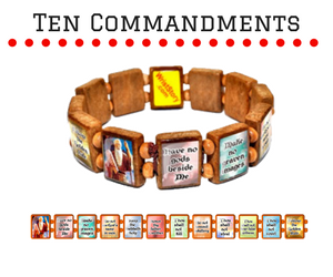 Sample - 10 Commandments (12 tile) Bracelet-Wrist Story Products-Wrist Story Products