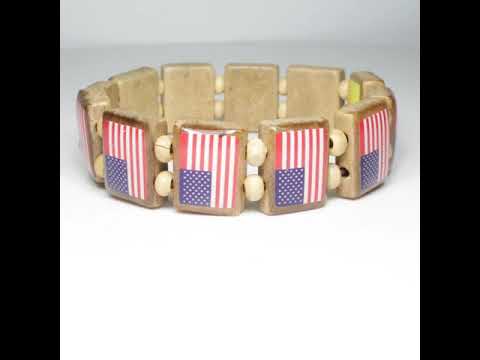 Sample - All American Flag (12 tile) Bracelet