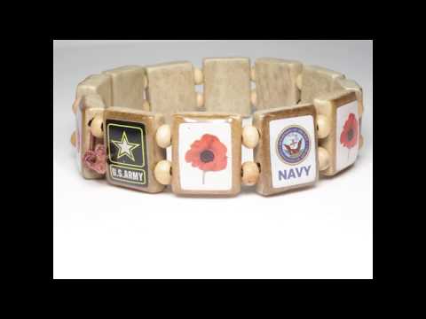 Sample - Poppy Remembrance (12 tile) Bracelet
